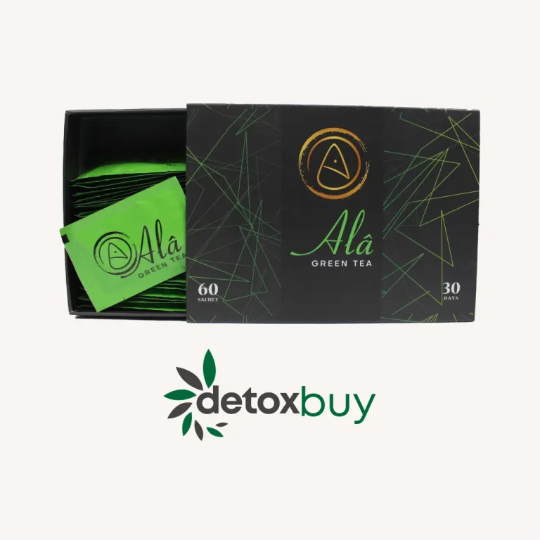 Ala Detox Green Tea Premium herbal detox tea with green tea and botanicals for natural cleansing, metabolism boost, and wellness support.