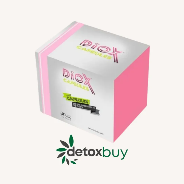 Diox Detox Capsules – A powerful blend with Green Tea, L-Carnitine, and Guarana to support weight loss, metabolism, and energy levels.