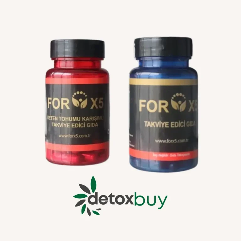 ForX5 Detox Capsule Set – A natural supplement with Hibiscus, Rosemary, Flaxseed, and Ginseng to boost metabolism, aid digestion, and support detoxification.