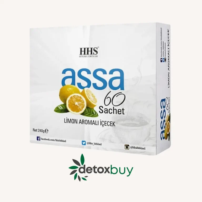 HHS Assa Detox Tea – A powerful herbal detox tea with Green Tea, Guarana, and L-Carnitine for metabolism boost and weight loss support.