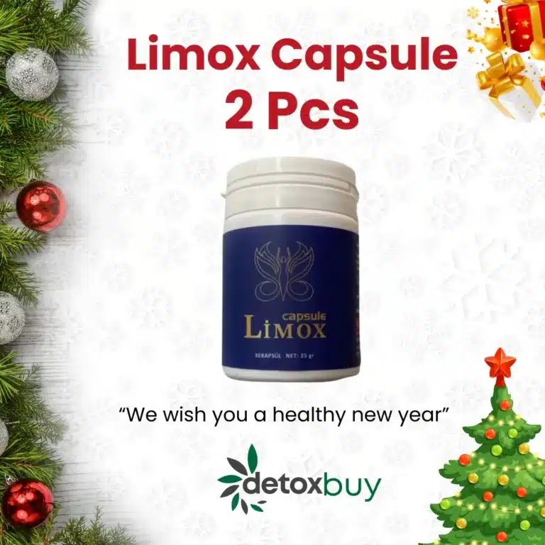 Limox Detox Capsule New Year Campaign – A natural detox and weight management solution with rice husk powder, rosemary, and goji berries.