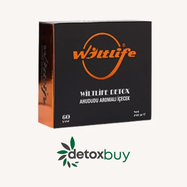 Wiltlife Tea Detox Natural detox tea with chitosan, echinacea, birch, rosemary, and blueberry for weight management and digestion support.